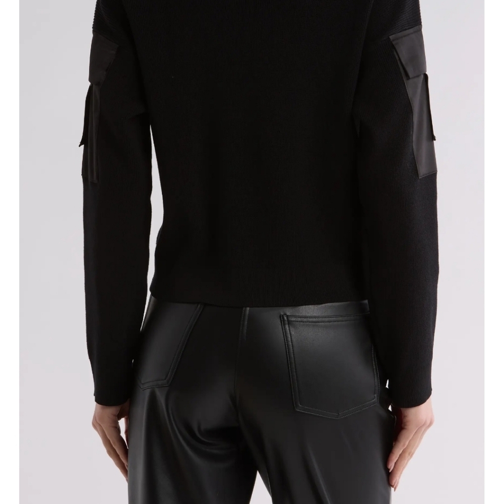 Parker Deep Black Cargo Pocket Sweater Small - Picture 3 of 8